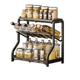 Kitchen Desktop Snap-On Foldable Spice Rack