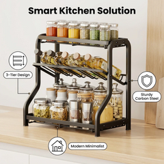 Kitchen Desktop Snap-On Foldable Spice Rack