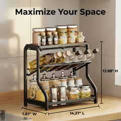 Kitchen Desktop Snap-On Foldable Spice Rack