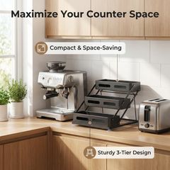 Kitchen Desktop Snap-On Foldable Spice Rack