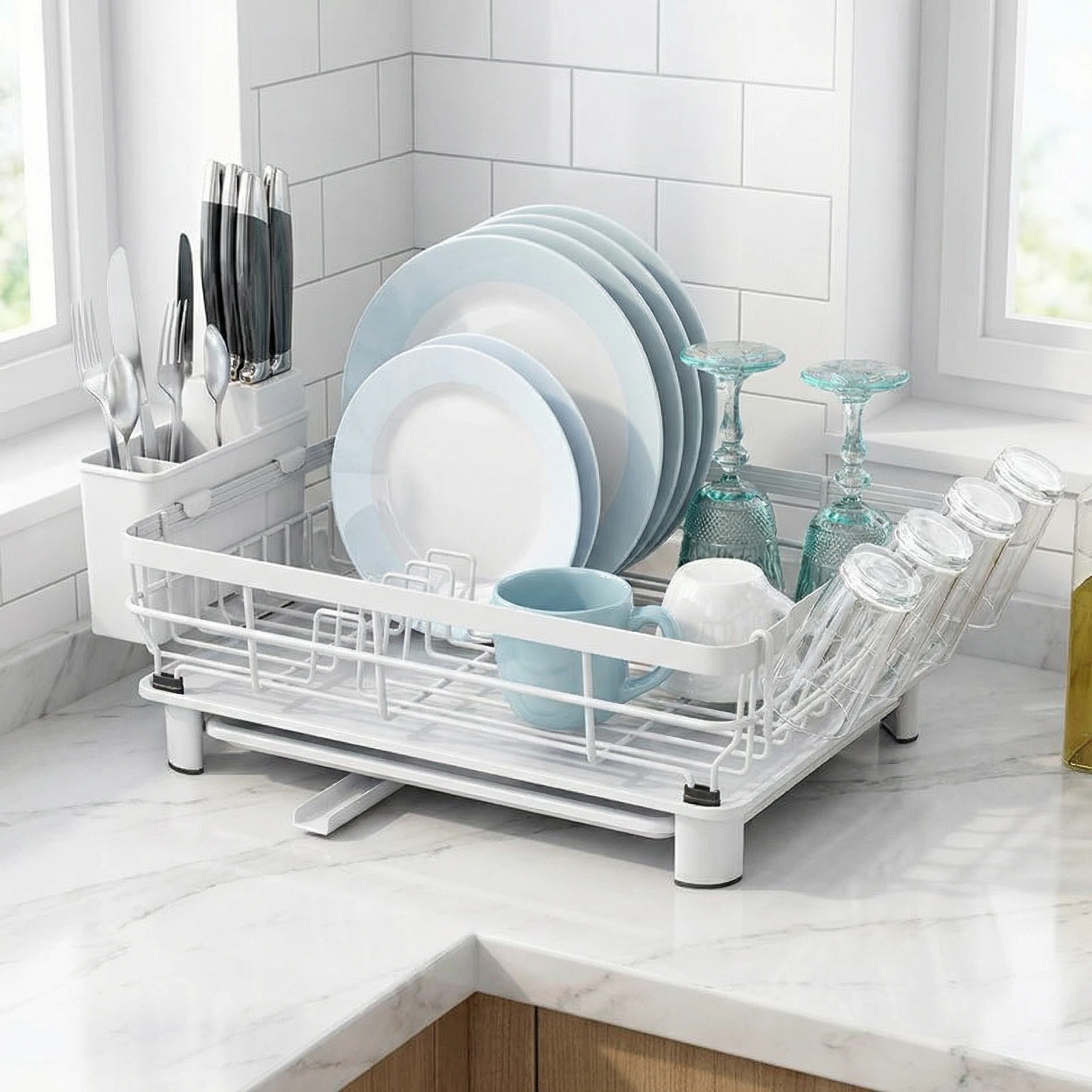 Single-Layer Kitchen Dish Drainage Storage Rack