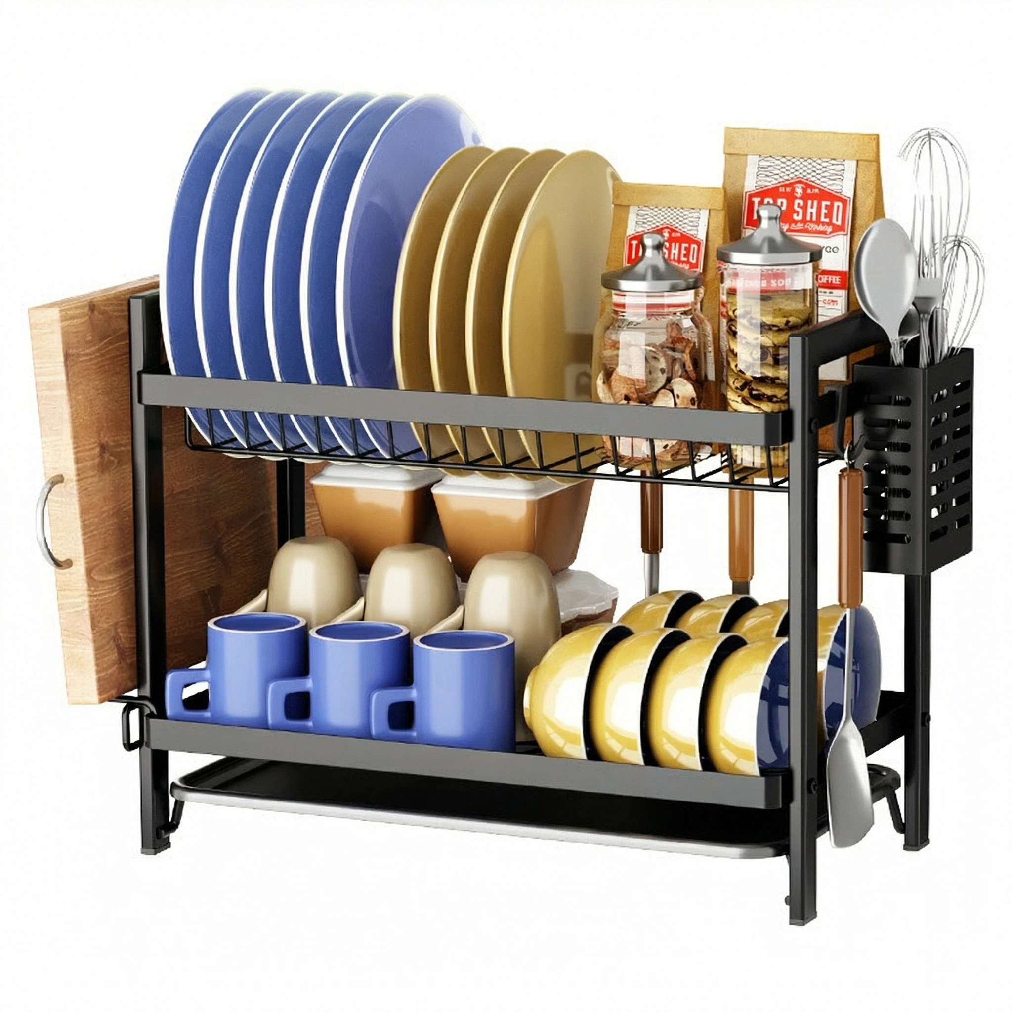 Kitchen Tableware Multi-Layer Drainage Storage Rack